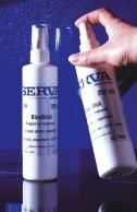 Pulverizador de reactivo SERVA Electrophoresis BlueSlick de 250 ml en uso